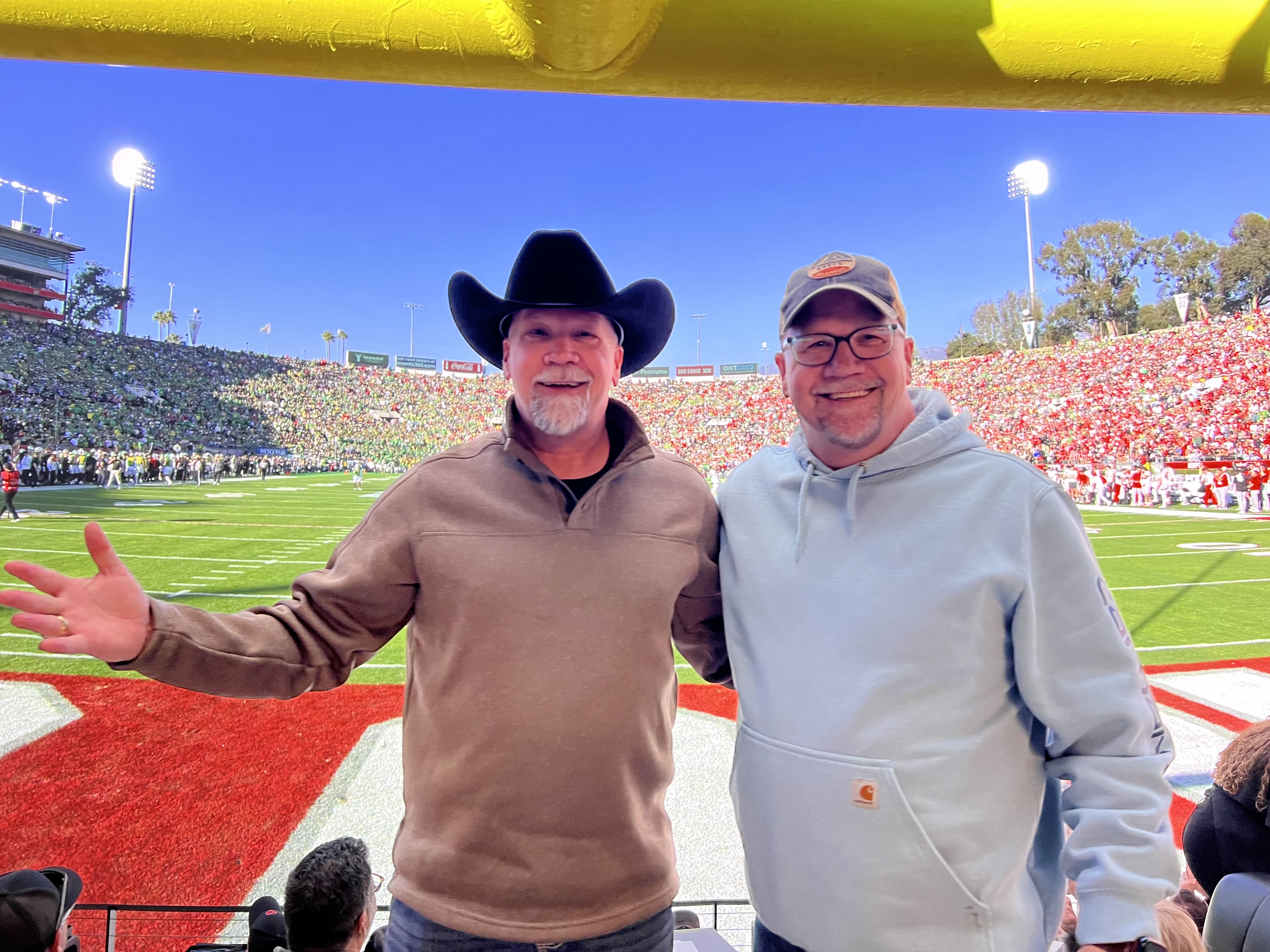 Rose Bowl twins celebration