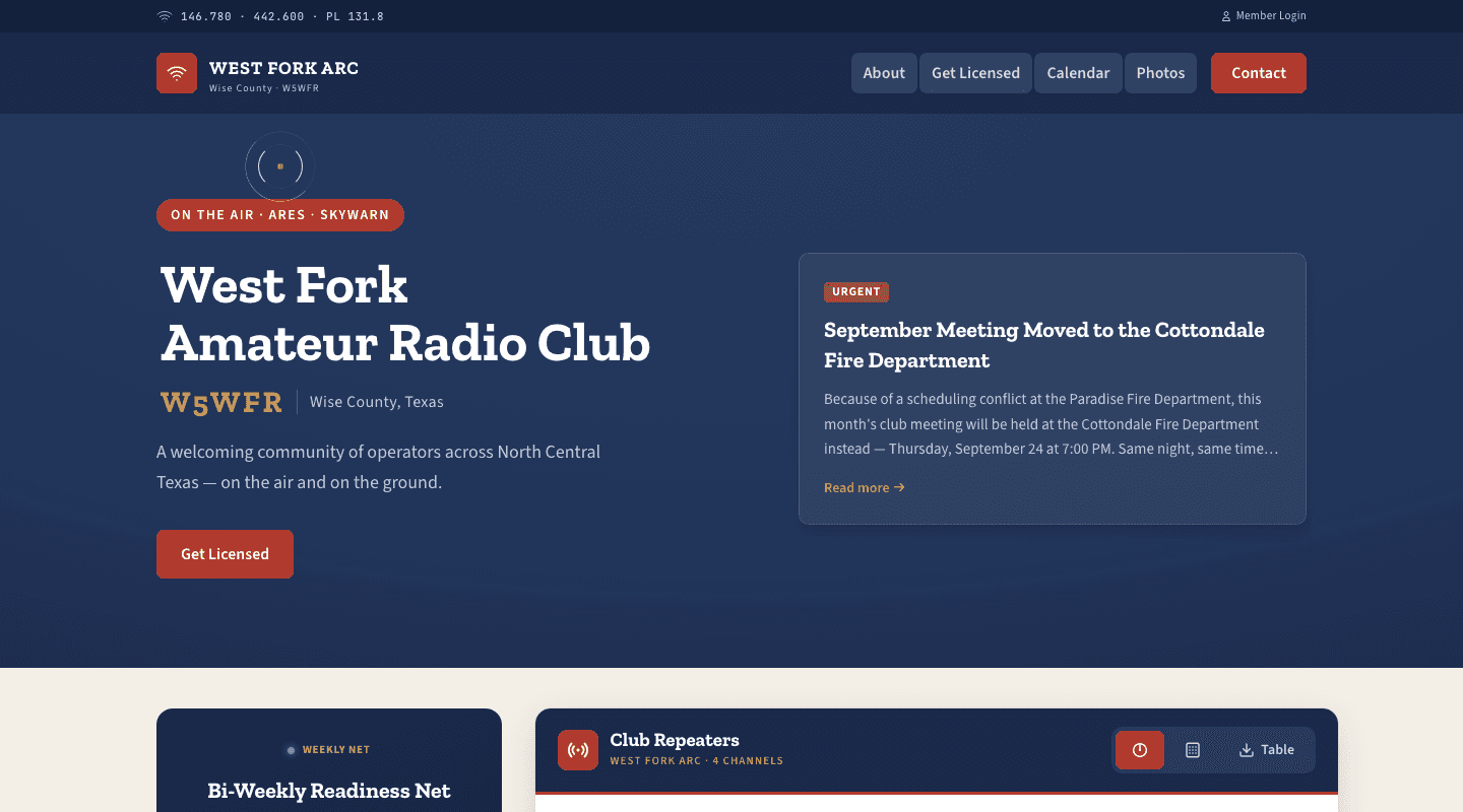 On the Air at wfarc.org: Building the West Fork Amateur Radio Club's New Home